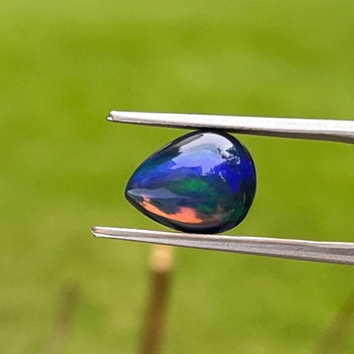 Natural Gemstone |October Birthstone | Blue Fire Ethiopian Opal | Pear Shape Loose Gemstone | Top Quality Stone |